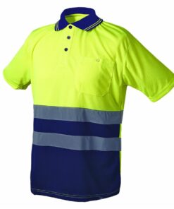 Polo Unisex Bicolore Con Bande Riflettenti
